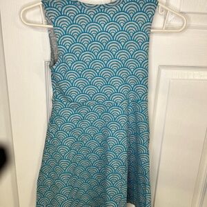 Bella & Birdie Girls Blue Pattern Dress Size 7/8 Sleeveless Skater